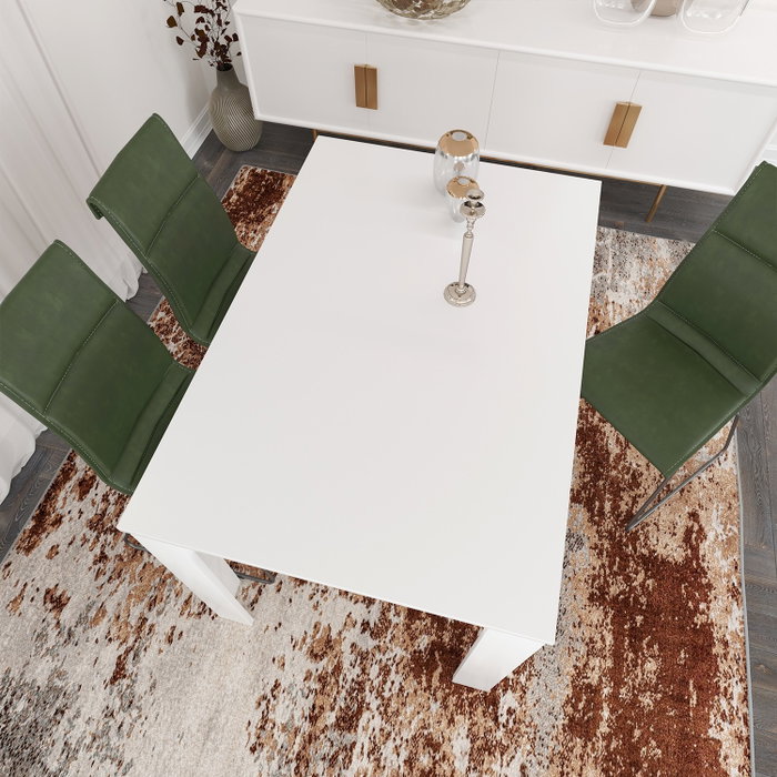 Hanah Home Mesa de Comedor Single 120 - Blanco Brillante